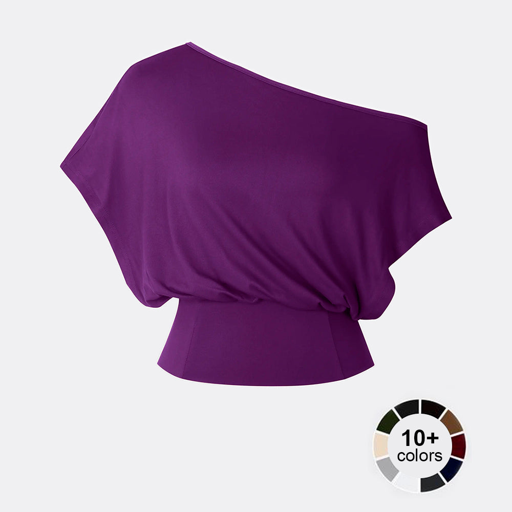 One Shoulder Casual Fashion Tee