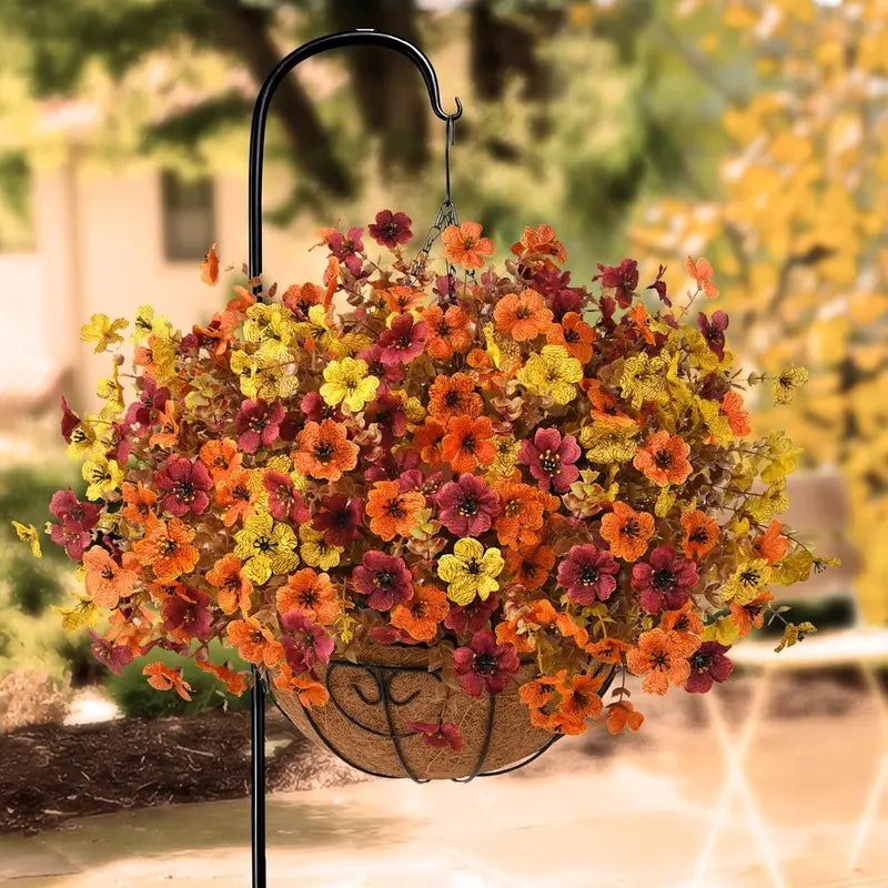 Fall Artificial Flower Halloween 12pcs, UV Resistant Colorful Fake Flowerš