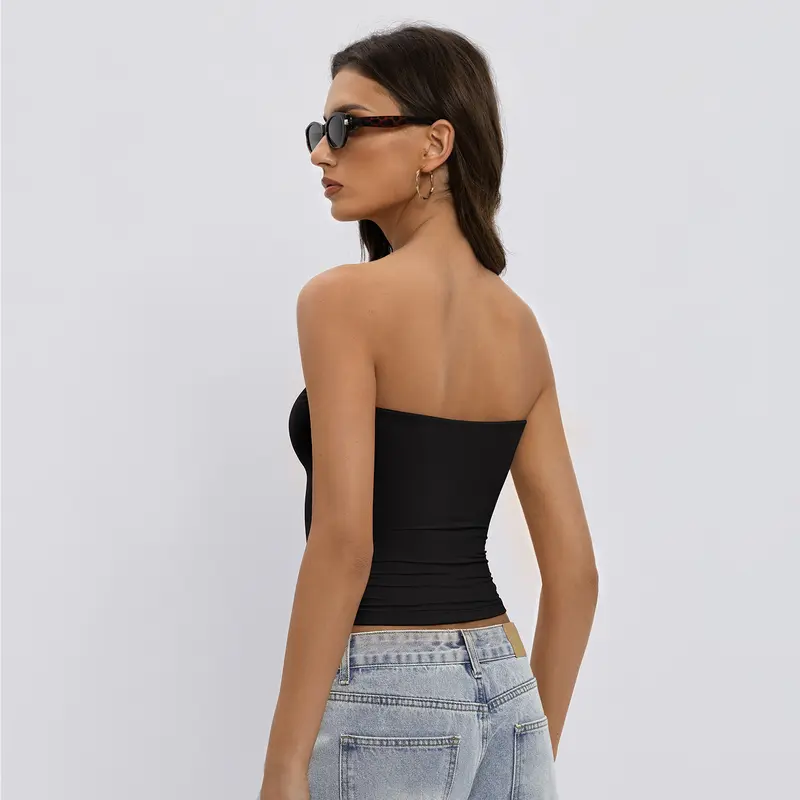 Women Sexy Tube Top Summer Going Out Double Lined Basic Tank Top