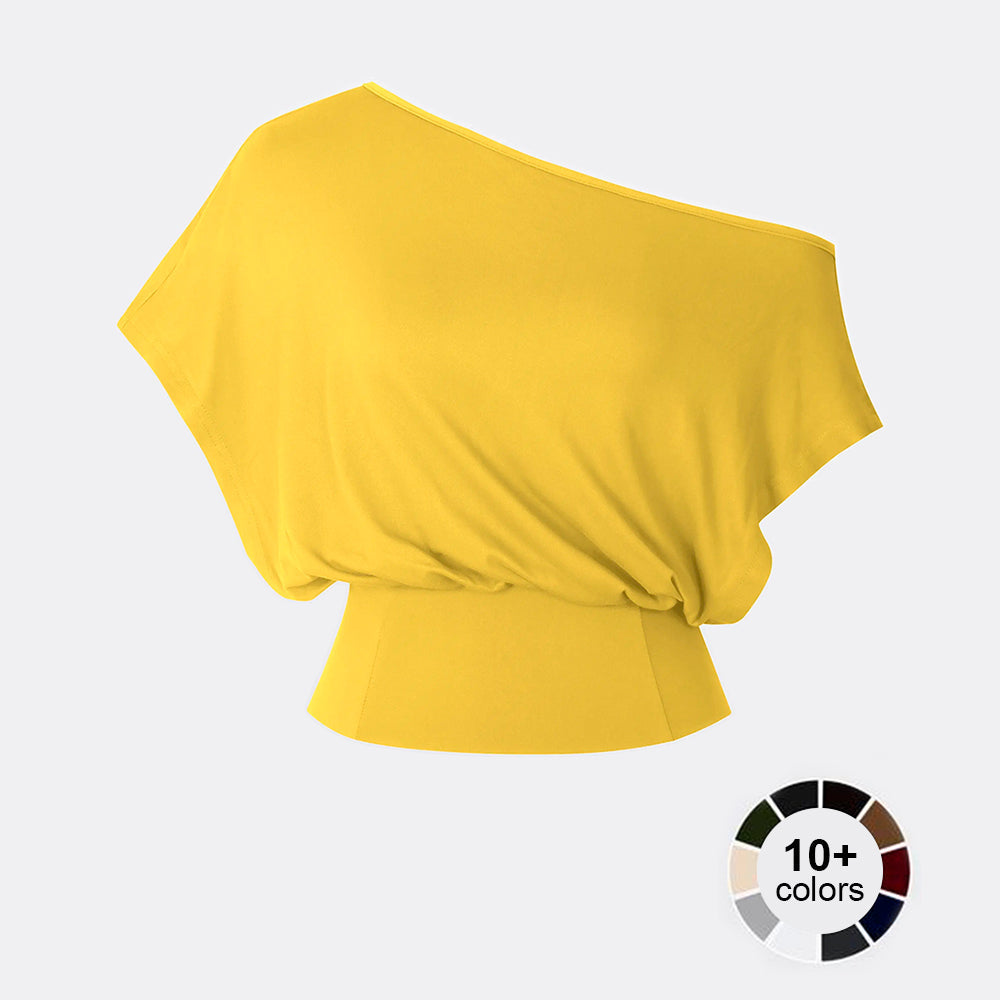 One Shoulder Casual Fashion Tee