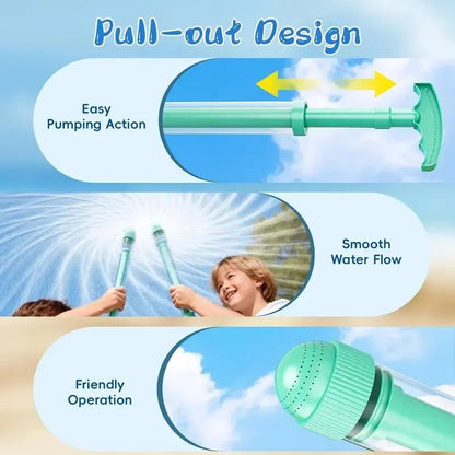 🔥360° Rotary Firework Water Blasters - Rapid-Fill Pump Action Pool Cannons for Summer Outdoor Games (Ages 3+)