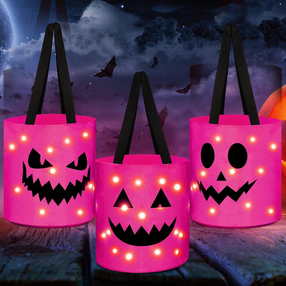 Halloween Candy Bucket With LED Lights