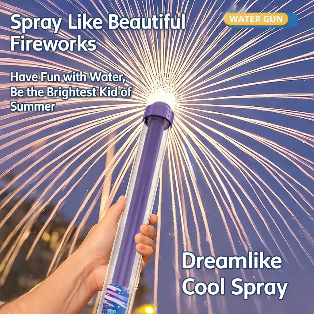 🔥360° Rotary Firework Water Blasters - Rapid-Fill Pump Action Pool Cannons for Summer Outdoor Games (Ages 3+)