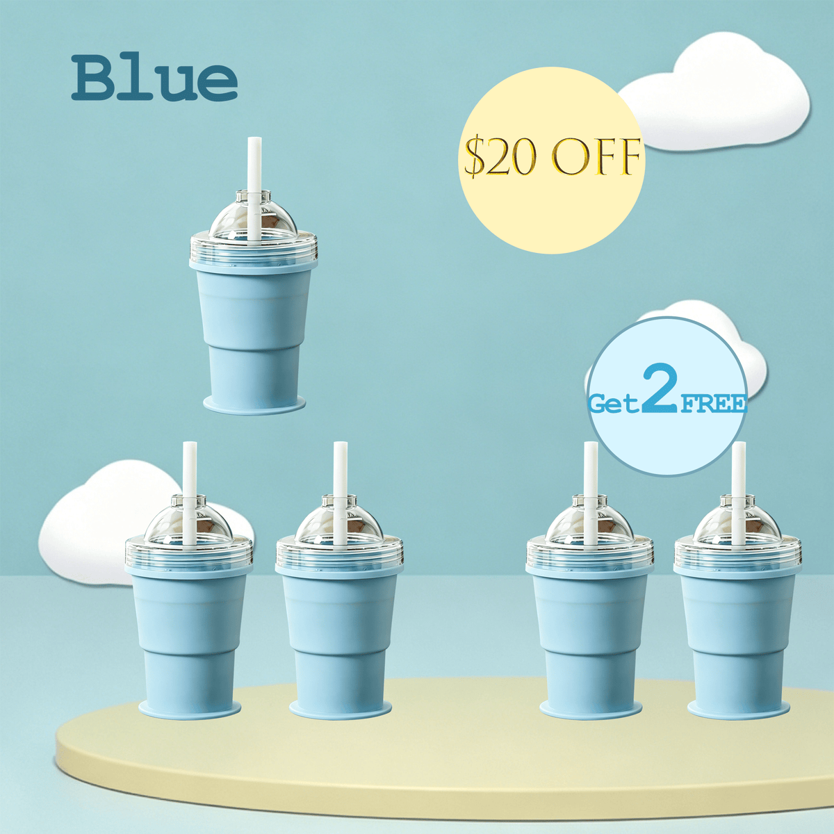 🧊 Foldable Silicone Ice Ball Drink Cup