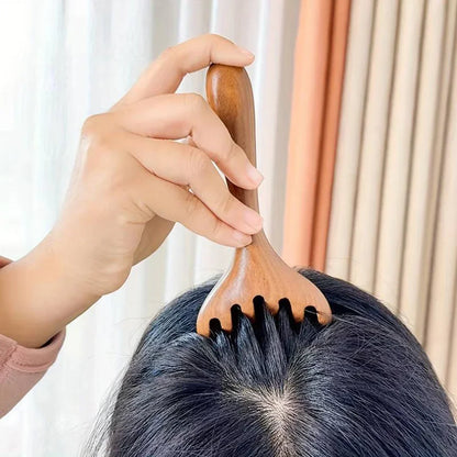 sandalwood gua sha comb