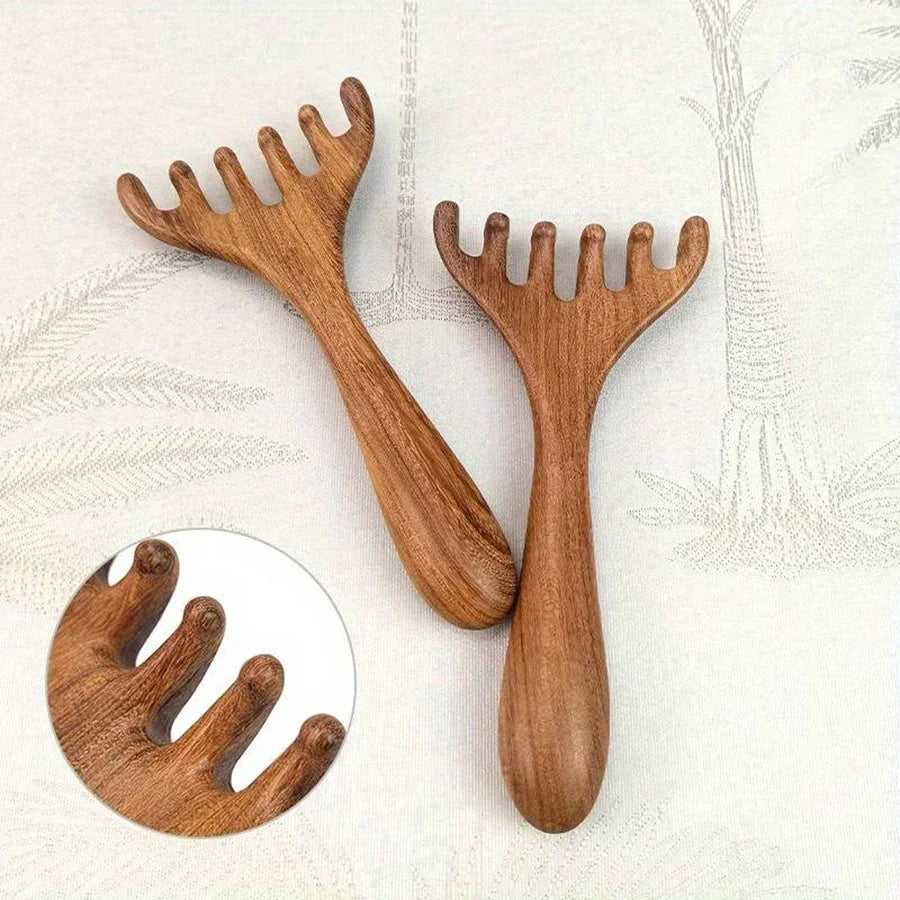 sandalwood gua sha comb