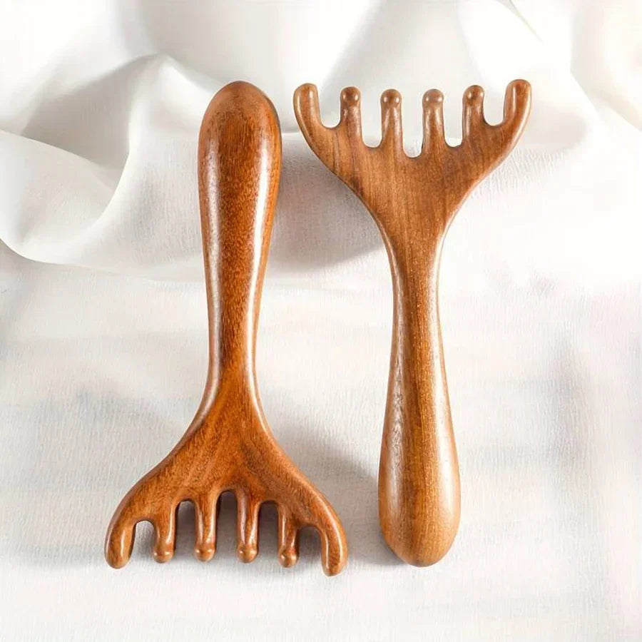 sandalwood gua sha comb