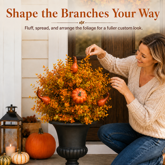🔥  Artificial Fall Pumpkin Tree Stakes