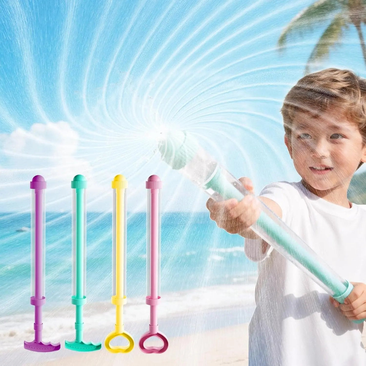 🔥360° Rotary Firework Water Blasters - Rapid-Fill Pump Action Pool Cannons for Summer Outdoor Games (Ages 3+)