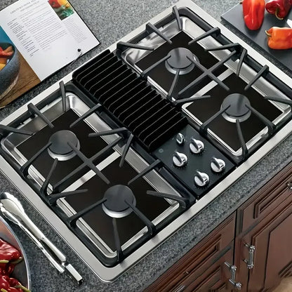 🔥4-Piece Reusable Non-Stick Gas Stove Burner Covers – Heat-Resistant & Washable