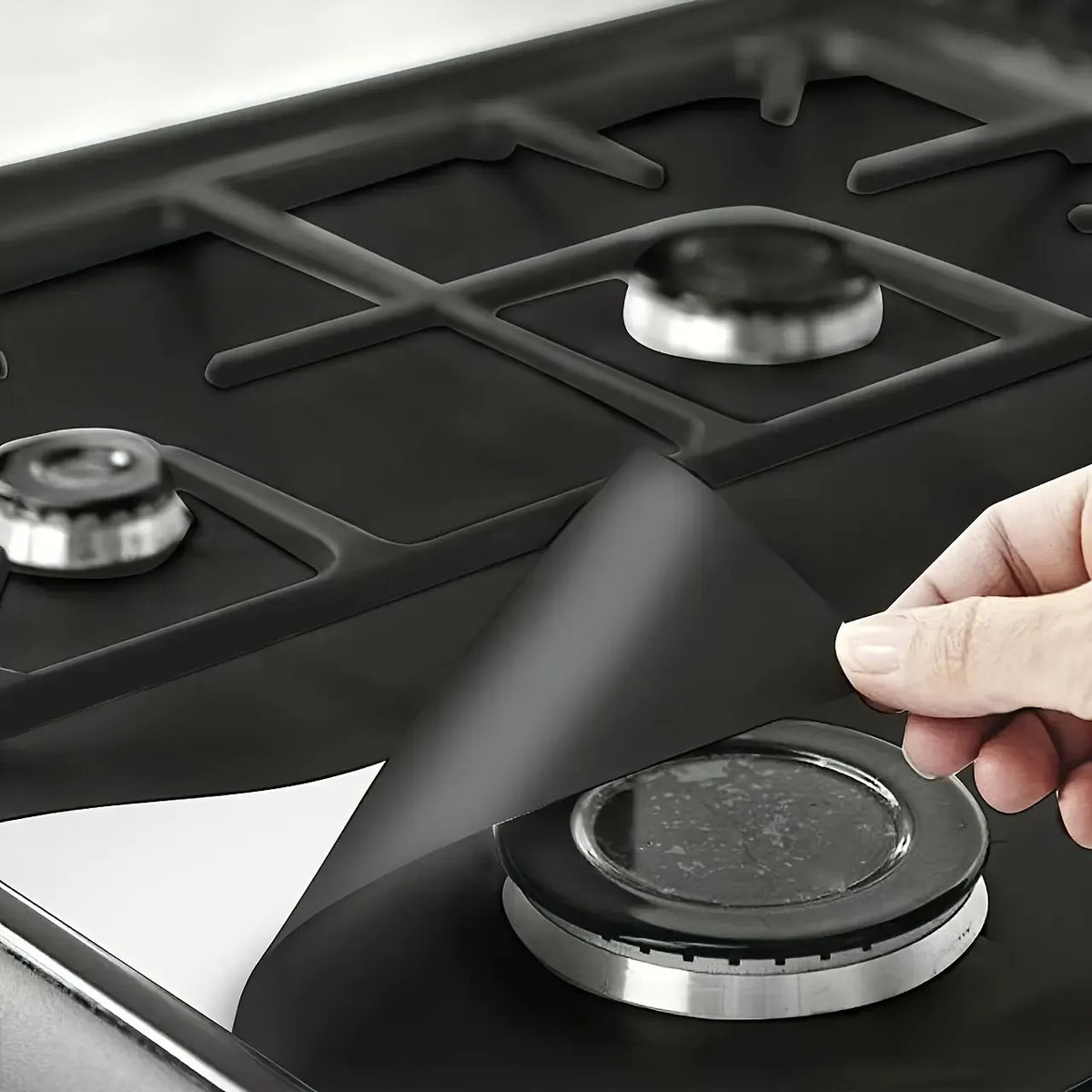 🔥4-Piece Reusable Non-Stick Gas Stove Burner Covers – Heat-Resistant & Washable