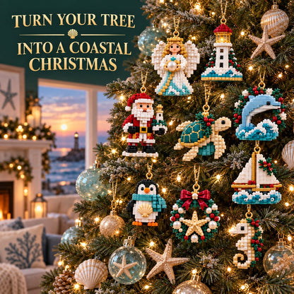 🌊 Coastal Christmas 24-Day Mini Brick Ornament Advent Calendar