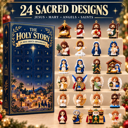 🔥LAST DAY 50% OFF - ✨The Holy Story 24-Day Mini Brick Ornament Advent Calendar