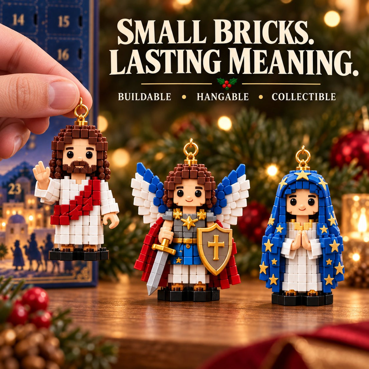 🔥LAST DAY 50% OFF - ✨The Holy Story 24-Day Mini Brick Ornament Advent Calendar